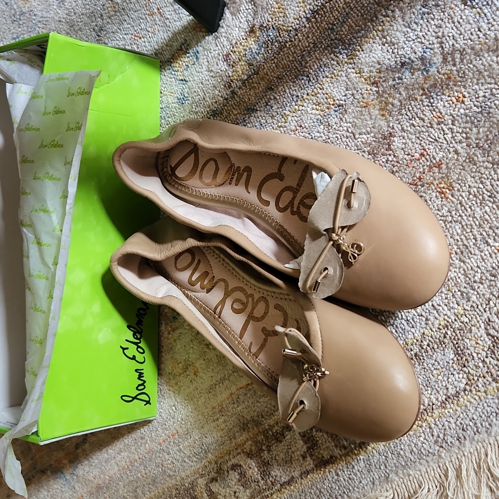 Sam Edelman Felicia Nude classic flats leather Sz 6
